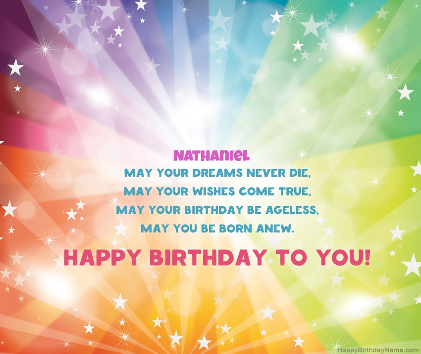 Beautiful Happy Birthday cards for Nathaniel 