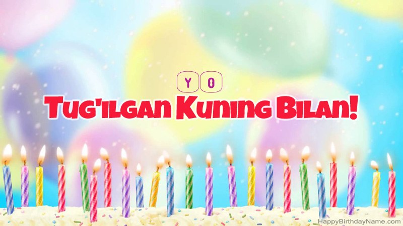 Yo uchun Happy Birthday kartalari