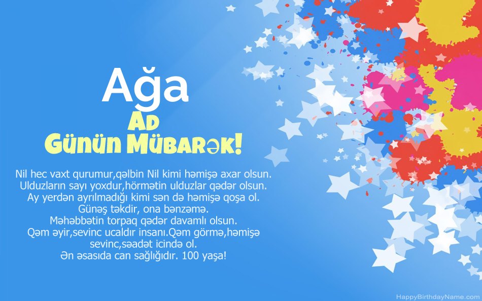 Ağa ad günü münasibətilə təbrik edirik Ağa ad günü münasibətilə təbrik edirik