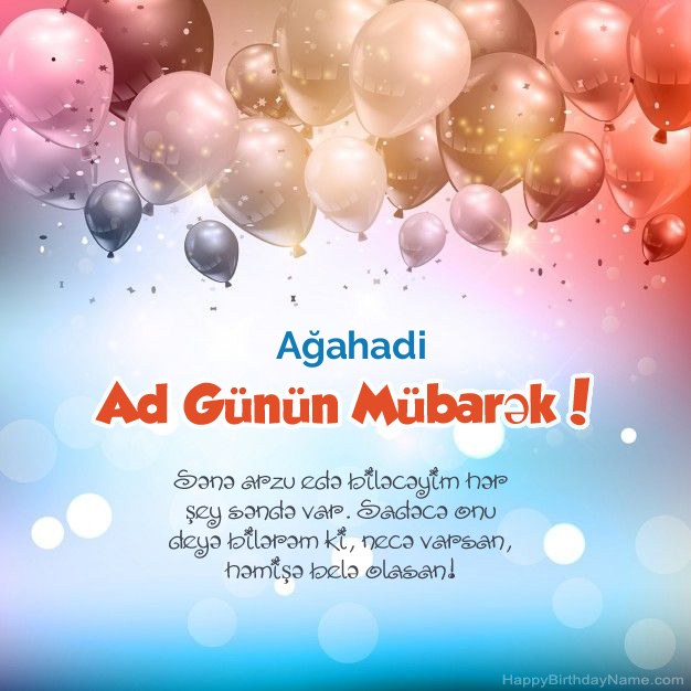 Ağahadi üçün Ad günü Şerləri