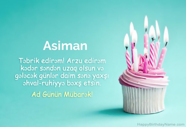 Happy Birthday Asiman üçün şəkil yükləyin