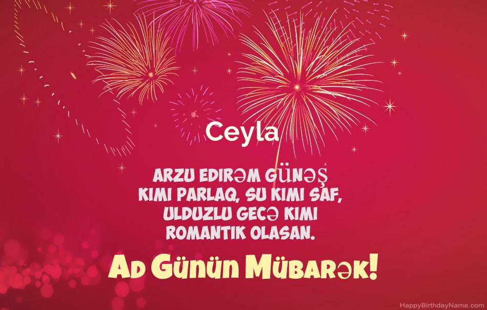 Ad günün mübarək Ceyla, gözəl şeirlər Ad günün mübarək Ceyla, gözəl şeirlər