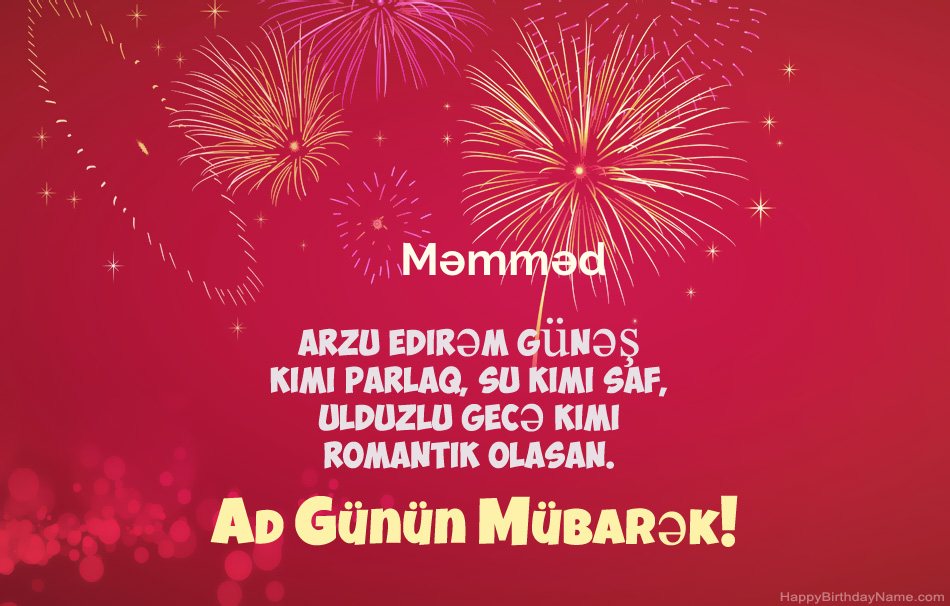 Ad günün mübarək Məmməd, gözəl şeirlər Ad günün mübarək Məmməd, gözəl şeirlər