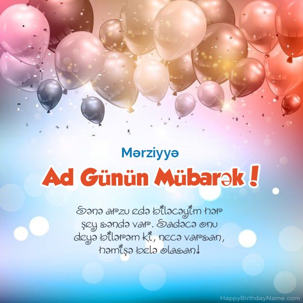 Mərziyyə üçün Ad günü Şerləri Mərziyyə üçün Ad günü Şerləri