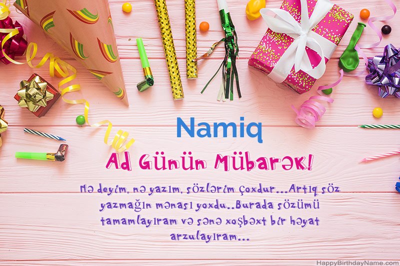 Müqəddəs Doğum günü kartı Namiq pulsuz yükləyin