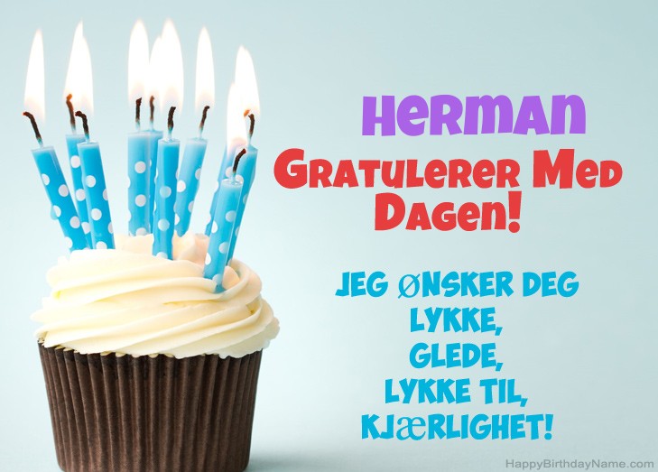 Gratulerer med fødselsdagen Herman, vakre bilder