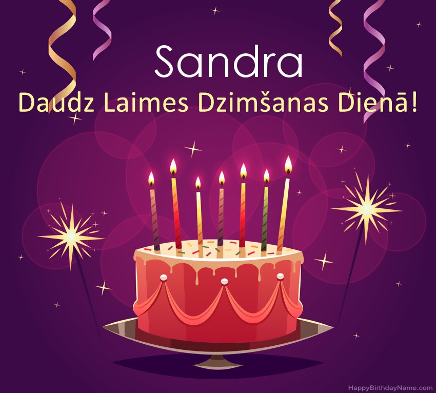 Smieklīgi sveicieni ar laimīgas dzimšanas dienas Sandra attēliem