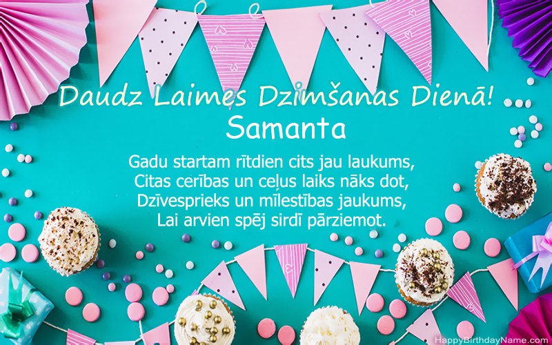 Daudz laimes dzimšanas dienā Samanta, skaisti attēli