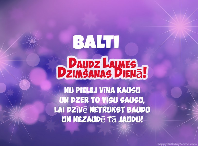 Skaistas bildes Balti laimīgai dzimšanas dienai