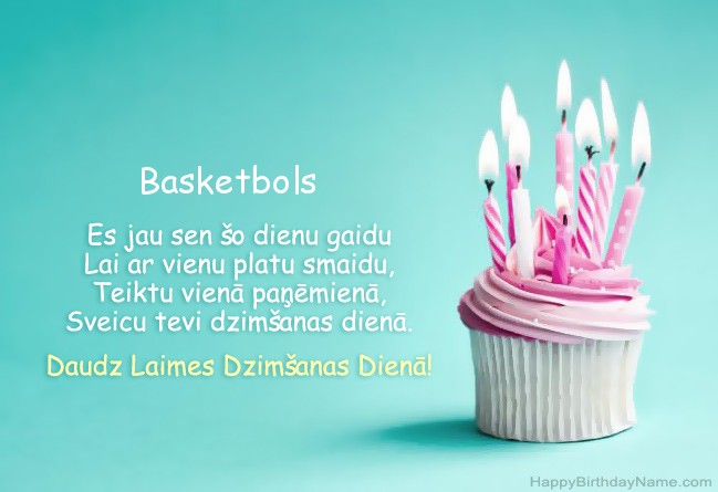 Lejupielādējiet attēlu Happy Birthday Basketbols