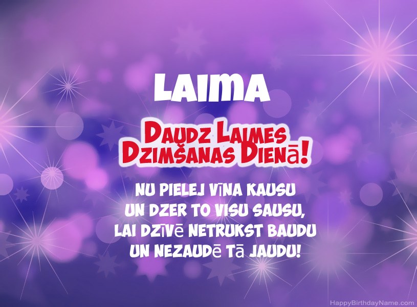 Skaistas bildes Laima laimīgai dzimšanas dienai