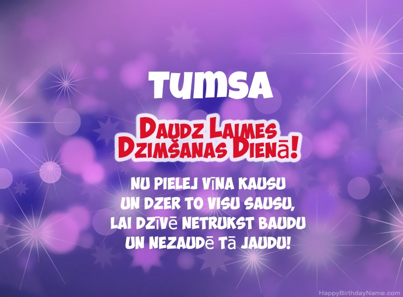 Skaistas bildes Tumsa laimīgai dzimšanas dienai