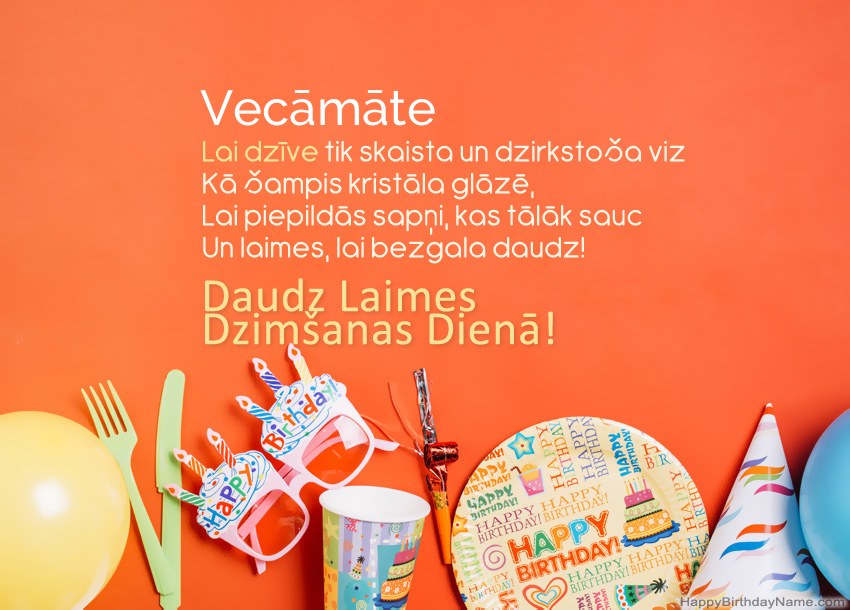 Daudz laimes dzimšanas dienā kartes Vecāmāte