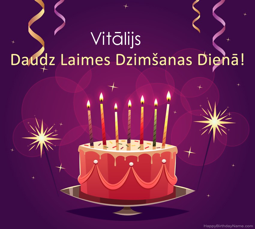 Smieklīgi sveicieni ar laimīgas dzimšanas dienas Vitālijs attēliem