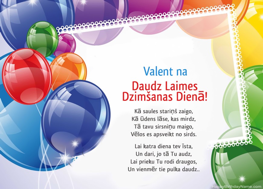 Daudz laimes dzimšanas dienā Valentīna!