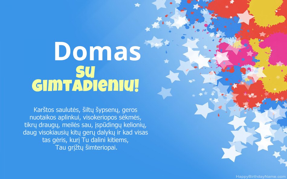 Domas su Domas gimtadieniu