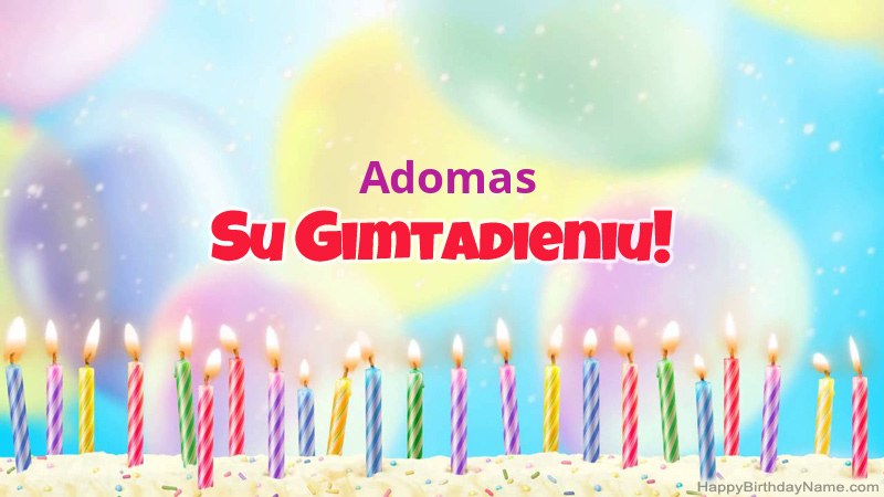 Juokingos gimtadienio atvirukai Adomas