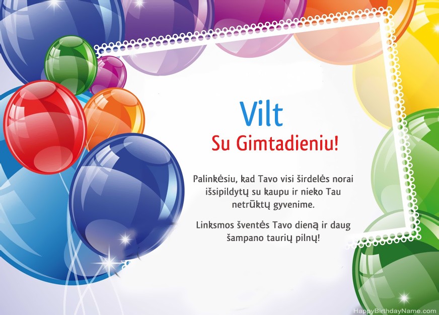 Su gimtadieniu, Viltė!