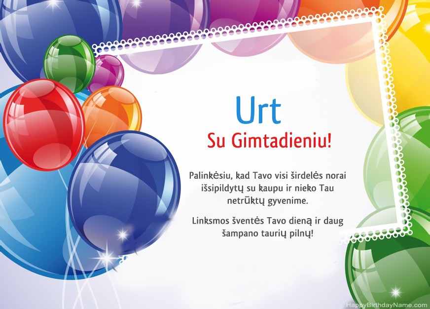 Su gimtadieniu, Urtė! Su gimtadieniu, Urtė!
