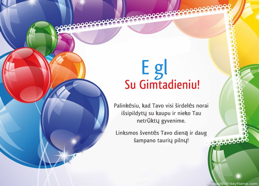 Su gimtadieniu, Ẽglė!