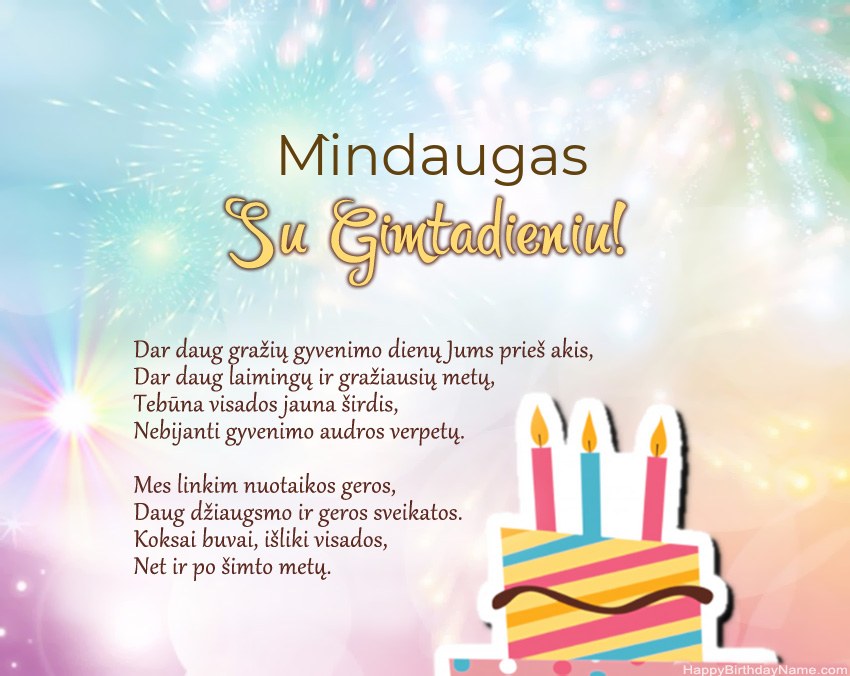 Su gimtadieniu Mìndaugas eilutėje