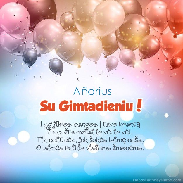 Eilėraščiai Añdrius gimtadienio proga