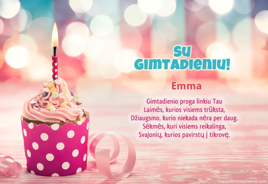 Atsisiųskite Happy Birthday kortelę Emma nemokamai Atsisiųskite Happy Birthday kortelę Emma nemokamai