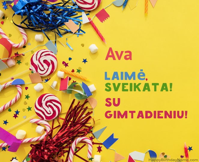 Su Gimtadieniu Ava nuotraukos