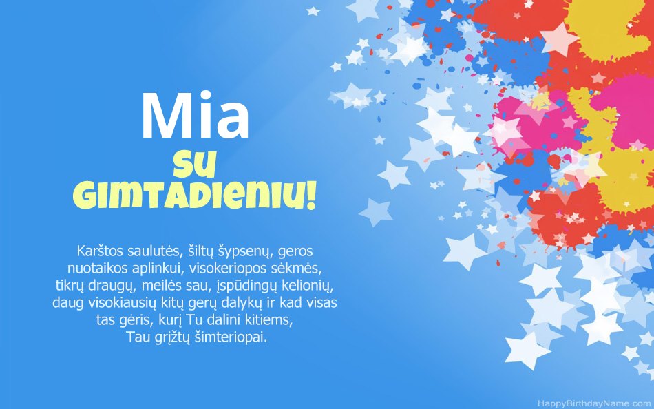 Mia su Mia gimtadieniu Mia su Mia gimtadieniu