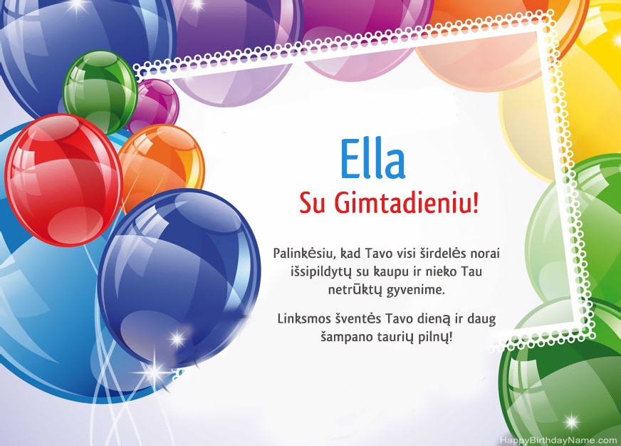 Su gimtadieniu, Ella!