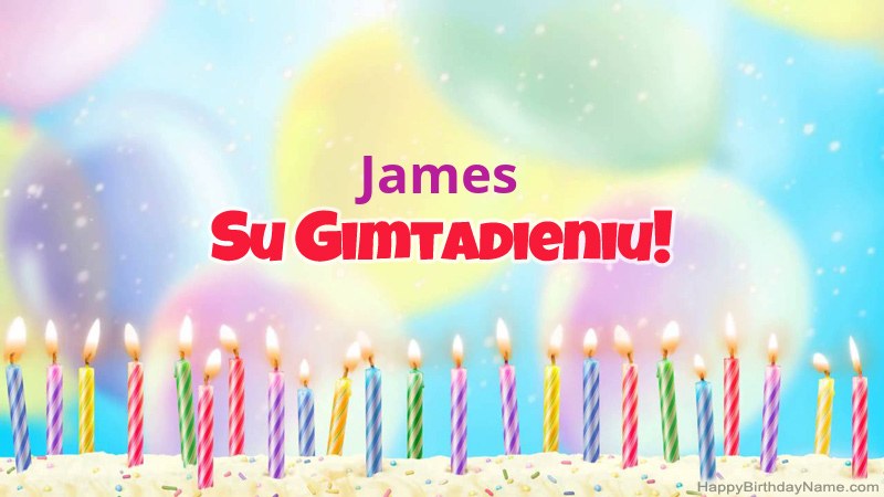 Juokingos gimtadienio atvirukai James