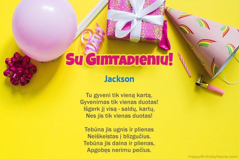 Su gimtadieniu Jackson prozoje