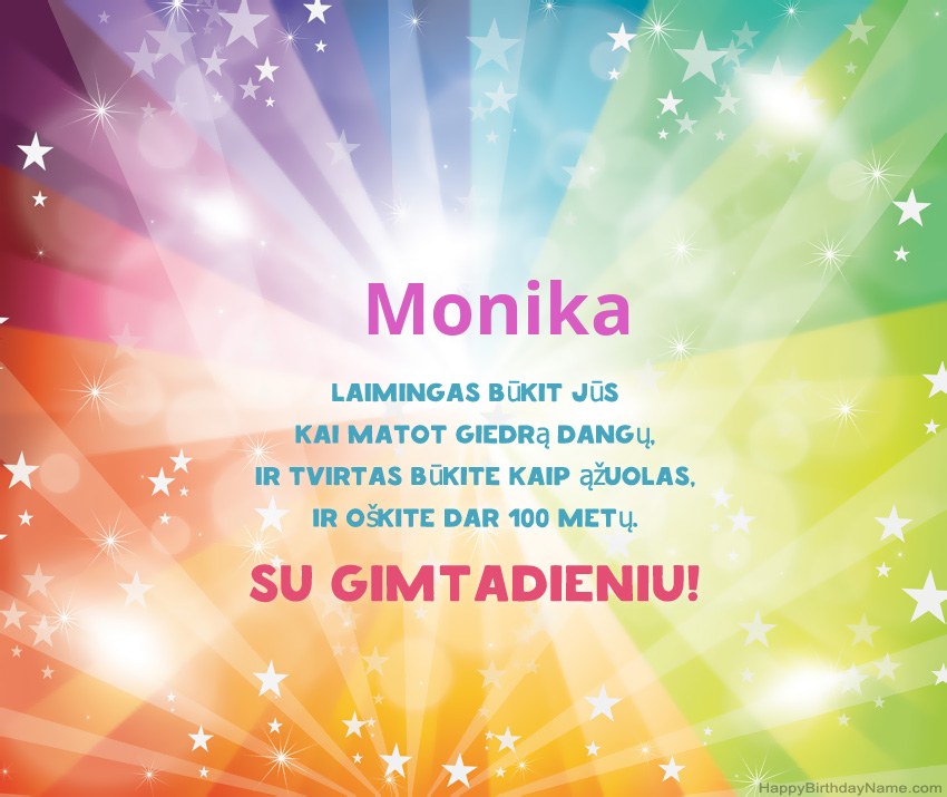 Gražios Monika gimtadienio atvirutės Gražios Monika gimtadienio atvirutės