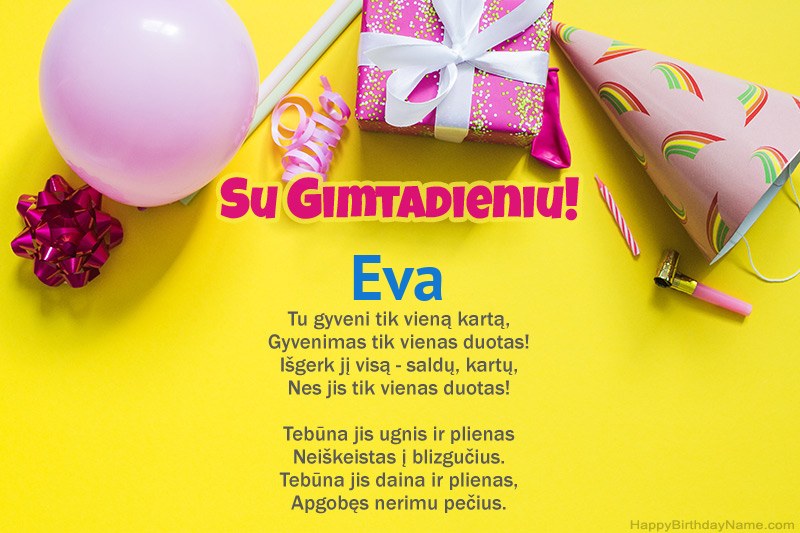 Su gimtadieniu Eva prozoje
