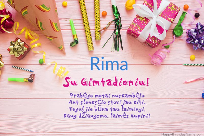 Atsisiųskite Su Gimtadieniu kortelę Rima nemokamai