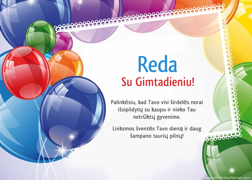 Su gimtadieniu, Reda!