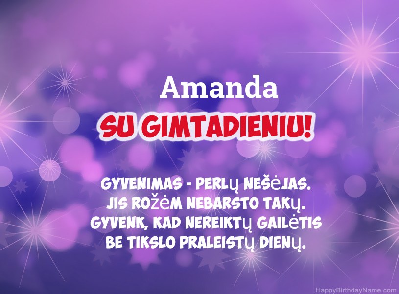 Gražios Amanda gimtadienio nuotraukos