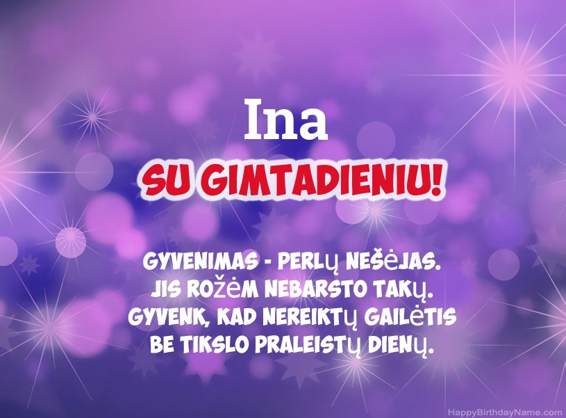 Gražios Ina gimtadienio nuotraukos Gražios Ina gimtadienio nuotraukos