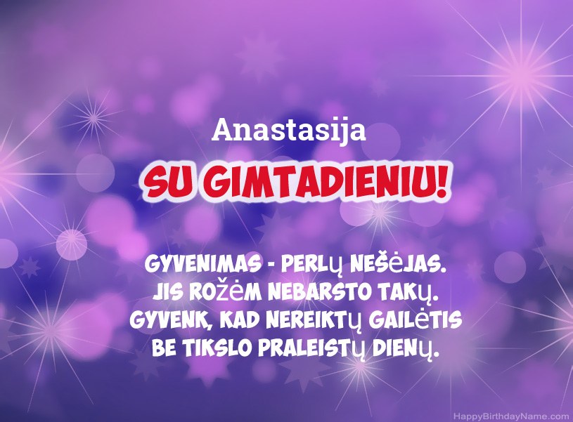 Gražios Anastasija gimtadienio nuotraukos
