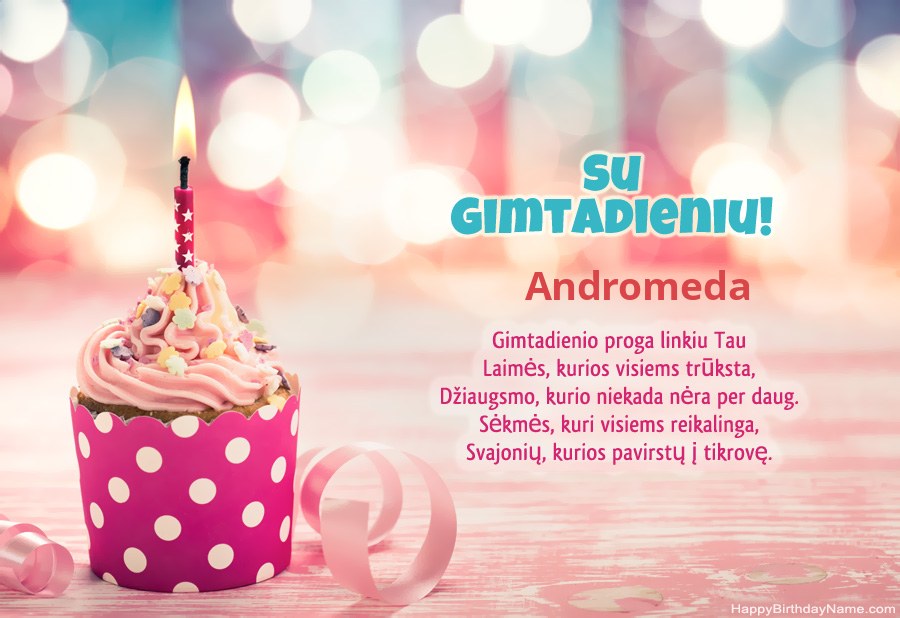 Atsisiųskite Happy Birthday kortelę Andromeda nemokamai Atsisiųskite Happy Birthday kortelę Andromeda nemokamai