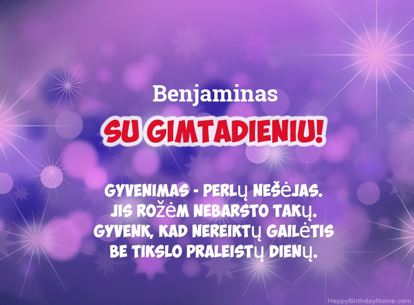 Gražios Benjaminas gimtadienio nuotraukos Gražios Benjaminas gimtadienio nuotraukos