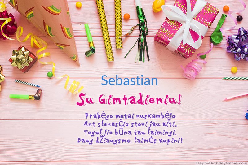 Atsisiųskite Su Gimtadieniu kortelę Sebastian nemokamai Atsisiųskite Su Gimtadieniu kortelę Sebastian nemokamai
