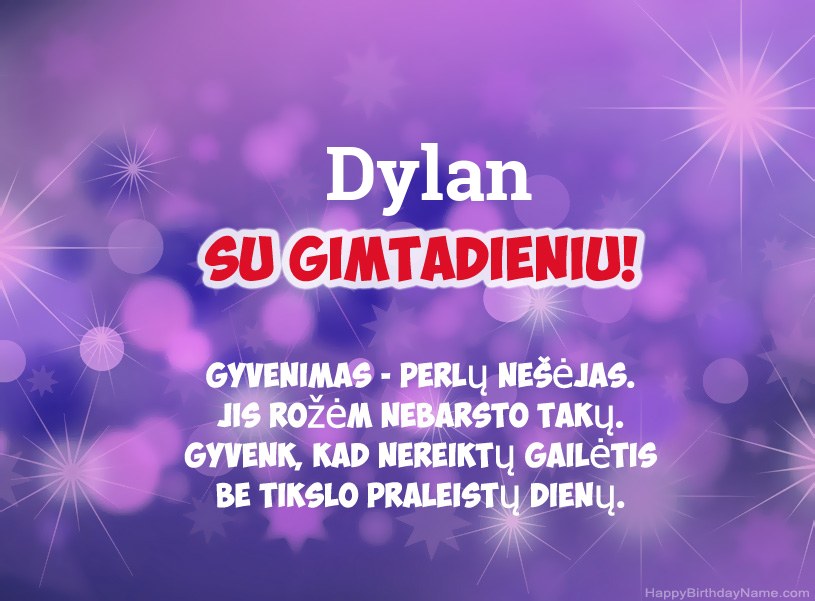 Gražios Dylan gimtadienio nuotraukos