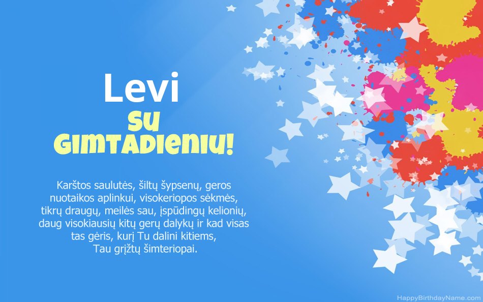 Levi su Levi gimtadieniu
