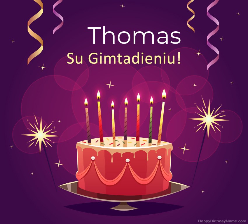 Juokingi sveikinimai su Thomas gimtadienio proga