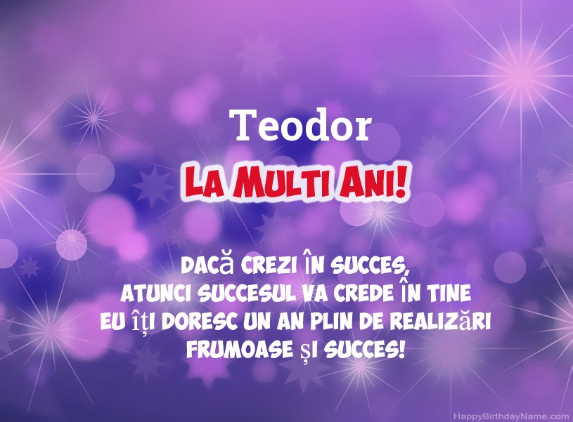Imagini frumoase pentru mulți ani la Teodor