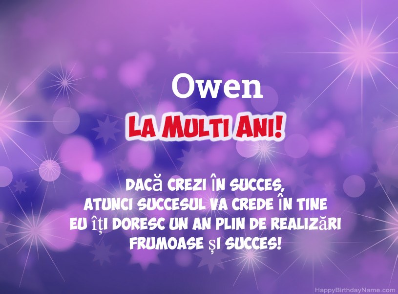 Imagini frumoase pentru mulți ani la Owen