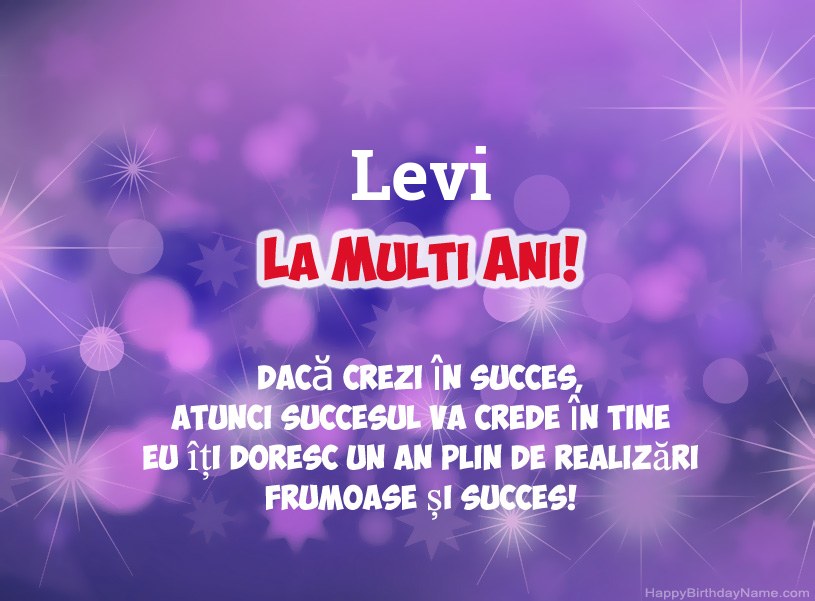 Imagini frumoase pentru mulți ani la Levi