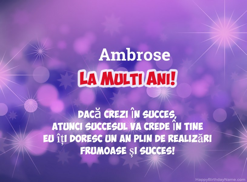 Imagini frumoase pentru mulți ani la Ambrose Imagini frumoase pentru mulți ani la Ambrose