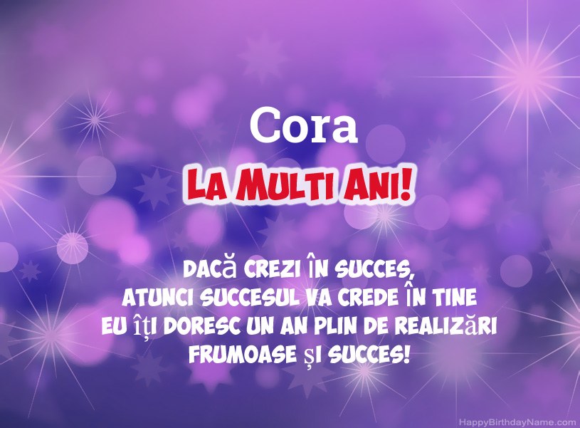 Imagini frumoase pentru mulți ani la Cora